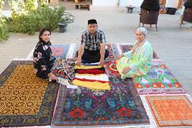 of traditional carpet weaving
