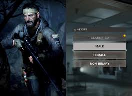 Yes, gender wars does gags so tired rip van winkle looks at them snoozing. Call Of Duty New Game Gives Players Proper Non Binary Option