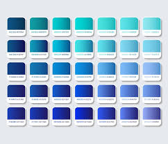 Blue And Cyan Color Palette With Hex