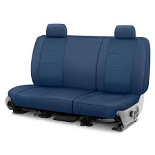 Retro Weave 3rd Row Blue Custom Seat Covers