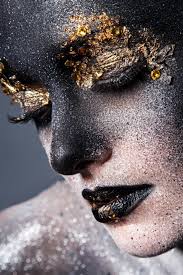 gold artistic makeup