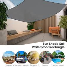 Sun Shade Sail Waterproof Rectangle