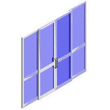 Door Panel Four Sliding Frameless