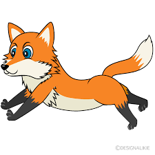 running fox cartoon free png image