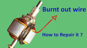 how to repair burned out electric motor