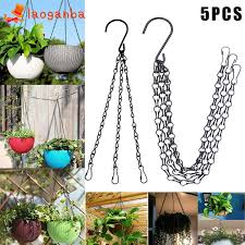 The invisible flower pot holders for fences are durable and versatile. 5pcs Flower Pot Hanging Chain Basket Flower Pot 3 Point Garden Plant Hanger With Hooks Shopee Philippines