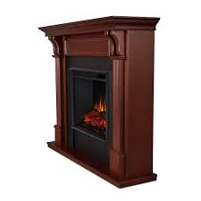 Electric Fireplace In Mahogany