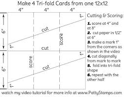 Card Making For Beginners Card Folds Tri Fold Cardstock Tidee