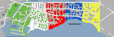 waikiki map with hotels and condos from