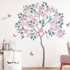 Hibiscus Flower Tree Stencil Tropical