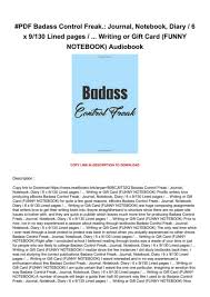 Audiobook gift card can offer you many choices to save money thanks to 9 active results. Pdf Badass Control Freak Journal Notebook Diary 6 X 9 130 Lined Pages Writing Or Gift Card Funny Notebook Audiobook Pages 1 4 Text Version Anyflip