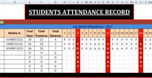 ms excel attendance sheet project 22