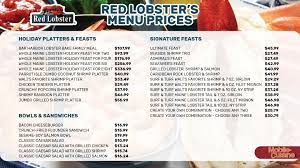 red lobster menu s special