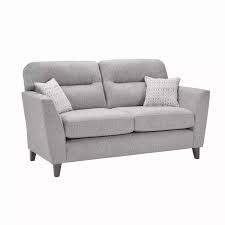 Grey Fabric High Back 2 Seater Sofa