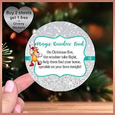 christmas faux glitter poem stickers