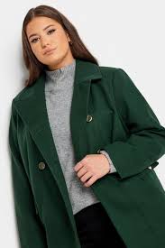 Forest Green Collared Formal Coat