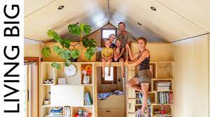 family of 5 s modern tiny house packed