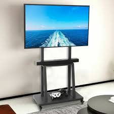 tv floor stand with mount shelves