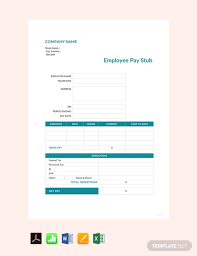 20 Free Pay Stub Sheet Templates In Microsoft Word Doc