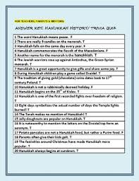Hanukkah trivia questions printable printable questions and answer sets are a fantastic tool to utilize in classroom activities. Hanukkah History Trivia Quiz For Students Teachers Tpt
