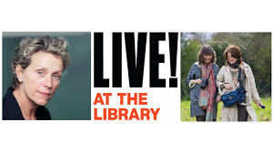 live at the library to feature actor
