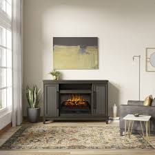 Blaine 54in Dark Brown Birch Fireplace