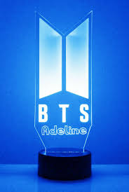 Kpop Bts Personalized Light Up Night Light Lamp With Remote Bangtan Boys V Gift