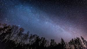 starry night sky with beautiful milky