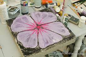 Paint A Stepping Stone Flower Flower
