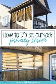 How To Make An Outdoor Privacy Screen