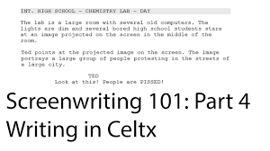writing a script in celtx