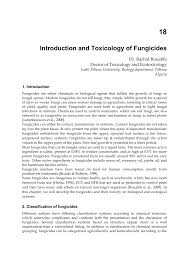 Pdf Introduction And Toxicology Of Fungicides