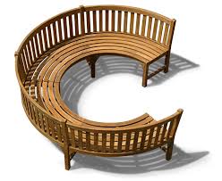 Teak Curved Garden Wooden Bench