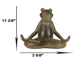 Ebros Rustic Yoga Frog Garden Statue