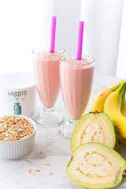 guava banana oatmeal breakfast smoothie