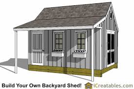 12x16 cape cod shed with porch plans