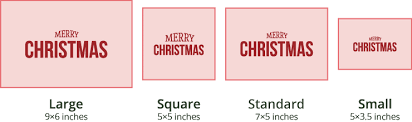 design christmas cards dimensions