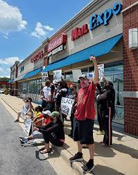 nail salon incident sparks protest on