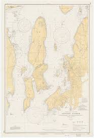 Narragansett Bay Newport Harbor Historical Map 1934