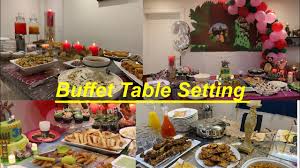 buffet table setting presentation