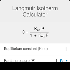 Langmuir Isotherm Calculator