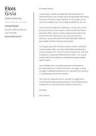 district attorney cover letter exle