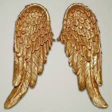 Wall Mounted Angel Wings Golden Angel