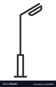 Street Light Pole Icon Outdoor Lamp