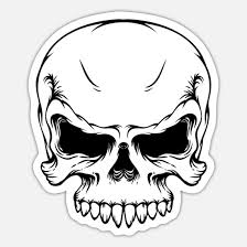 evil skull sticker spreadshirt