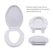 The Plumber S Choice Elongated Plastic Toilet Seat With Slow Close Easy Remove Adjustable Hinge White