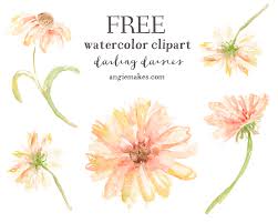 free watercolor clip art daisies