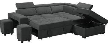 henrik gray sleeper sectional sofa with