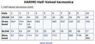 Valved Harmonica Harmo Polar Half Valved Diatonic Harmonica