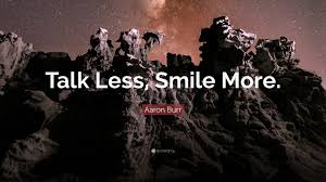 aaron burr e talk less smile more